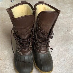Shearling lined LL Bean “duck boots” size 6